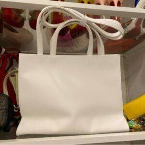Telfar Medium White Shopping Bag